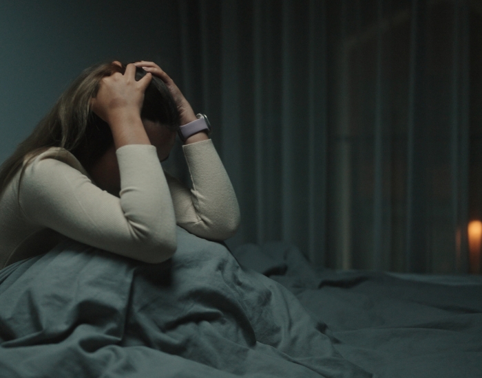 Hot Flashes and Night Sweats in Women Woman experiencing hot flash symptoms during menopause