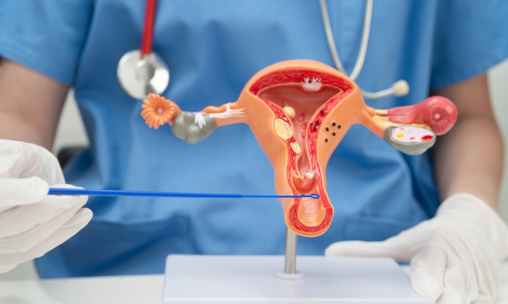 Woman experiencing vaginal dryness, burning, and irritation due to menopause and hormonal changes